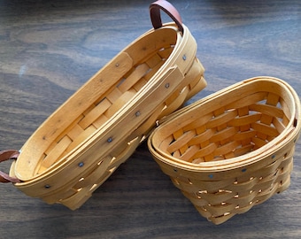 Longaberger Baskets, signed, Dresden, OH, USA, 1998-9