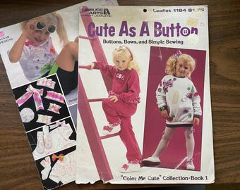 Buttons & Bows, instructions, 2 Leaflets, craft ideas