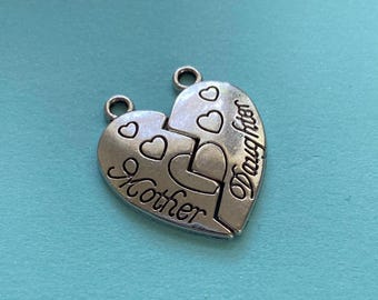 Mother & Daughter, Charm, Silver Tone, 2 pieces per charm