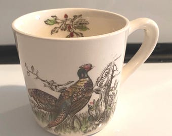 Johnson Brothers, Pheasant, Game Bird Series, Ceramic Mug, England, 3.5” tall