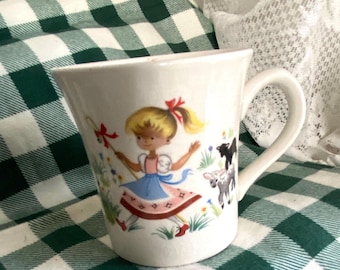 Vintage Mug, Little Bo Peep, Old Foley, England, 3 1/4” tall x 3” diameter