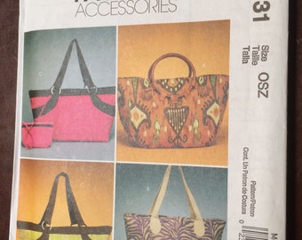 Tote, Bag, McCall's, Fashion Accessories, M6131, Uncut