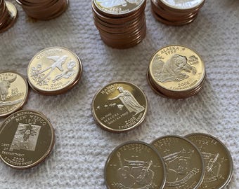 Annual Set, US State Quarters, PROOF Finish ‘S’, Minted Coins, Protective Capsules