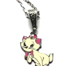 The Aristocats, Marie,Cat, rhinestones, SS chain 16"