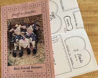 Best Friend Bovines, 1992, Pattern, Stuff-n-Stitches
