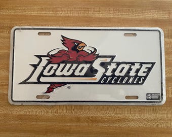 Iowa State Cyclones, Booster 1996, License Plate, Aluminum Tag, 12" x 6", USA LP693