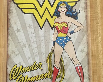 Wonder Woman, Heroic, metal sign, 12 x 16, USA V2085