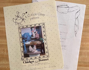 Chicken in a Bonnet, 1984, Pattern, Cotton Ginny