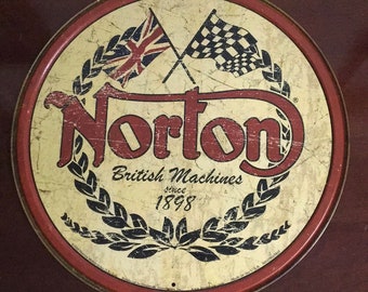 Norton, metal sign, #1705, USA, British Machines Advertising