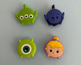 Croc Button, Snaps, Movie Characters, Silicone, Novelty, Children or Adult, 1" dia