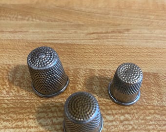 Three Thimbles, Used, Vintage