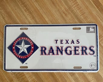 Texas Rangers 125th Anniversary License Plate - 1994 MLB Aluminum Tag