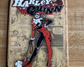 Harley Quinn, Batman, Vintage, Retro Metal Magnet, 2"x3", Rolled Edges, M2203