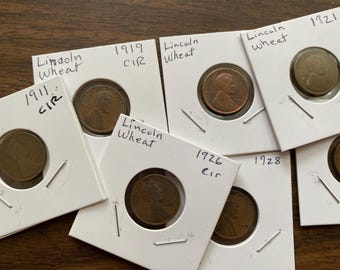 Lincoln Wheat Cent, 1911 - 1951, Circulated, Copper Cent