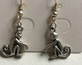 Monkey, Silverplated, Earrings ER31