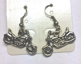 Motorcycle, Hi-rise handlebars, Hook, Earrings  ER7