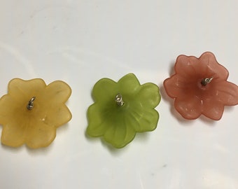 Lampwork glass, blossoms, for crafting