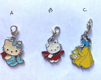 Cartoon Characters, Zipper Pull or Backpack Charm