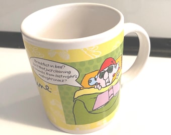 Maxine, Shoebox Greetings, Breakfast in Bed, 1986 Hallmark Mug