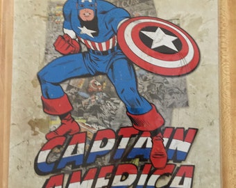 Captain America, Cover, metal sign, 12 x 16, USA V2206