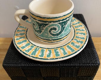 Waechtersbach, Expresso Cup & Saucer, Ocean Waves
