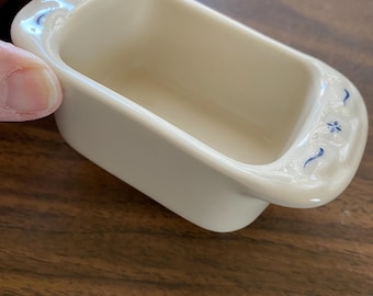 Longaberger, Sweetner/Tea Bag Holder, Woven Traditions, Ivory & Blue, 4 1/4” long