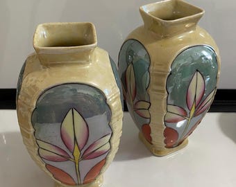 Moriage Vase, Gold Castle, Luster Ware, Asian Art, 1947-52