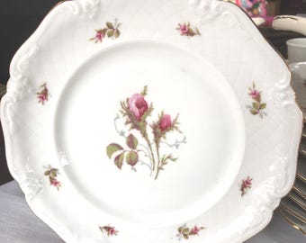 Lithenbach, Bavaria, Germany, Moss Rose, Dessert plate, approx 7”, prev owned