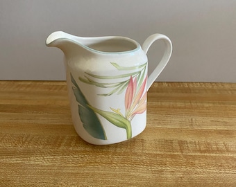 Pitcher, Tropical Splendor, Studio Nova, CH001, discont'd, 8 oz, 3 5/8" tall