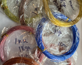 Anodized Aluminum Craft Wire: 1 mm, 18 Gauge, 10 M