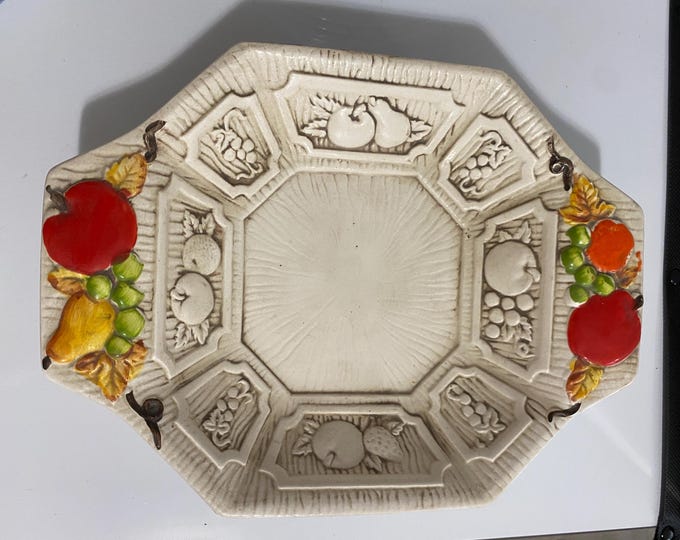 Featured listing image: Fruit Dish, New Trends, 1960s, Handpainted, 1960s