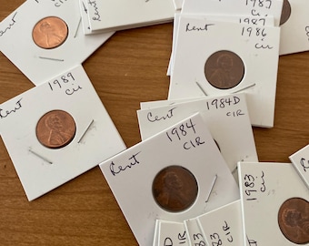 Lincoln Memorial, Copper, Cent or Penny 1982-1995, Circulated