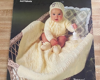 Sunshine Bouquet designs by Karen Nelson, Baby Afghan Crochet Patterns, 1977,  Bernat Leaflet 122