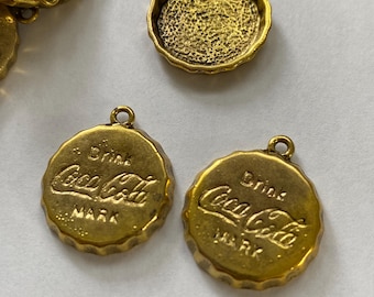 Brass Charm, Bottle Cap, Coca Cola,  CH31