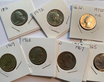 George Washington Quarters, Uncirculated or circulated, 1965-1997