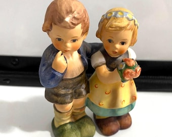 M J Hummel, We Congratulate, Country Couple, Decor, 4” tall, 1952, Goebel