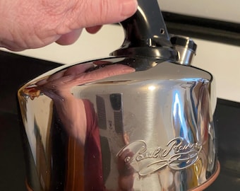 Paul Revere Tea Kettle, Copper bottom, 1qt, whistling