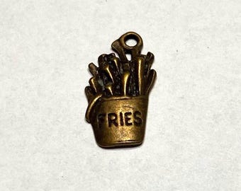 Lot of 47 charms - Fries, antique brass, 1/4”