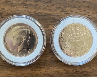 JFK Half Dollars, Uncirculated, 2024P, in capsule