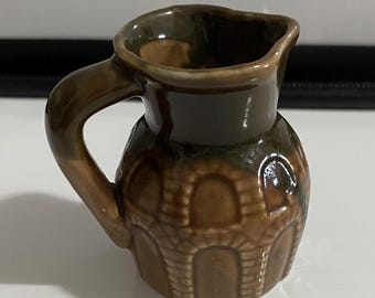 Gil Vargas, Segovia, Spain, Salt Glazed Mini Pitcher, Souvenir, 1971