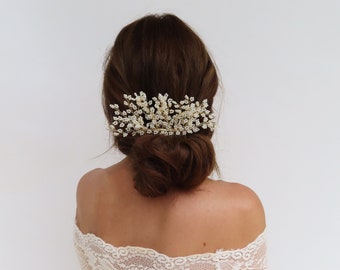 Perlen Haarkamm Gold Haarkamm Hochzeit Braut Kopfschmuck Braut Haarkamm Hochzeit Haarschmuck Hochzeit Haarschmuck für Haarschmuck