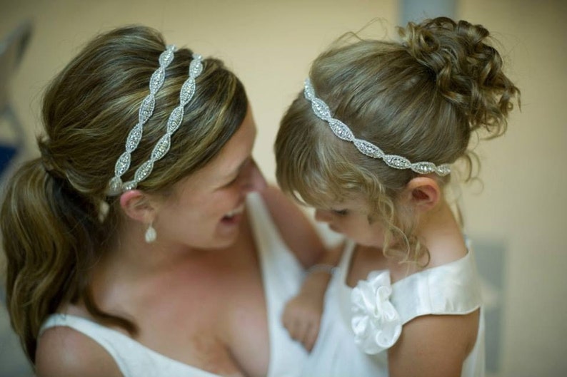 Bridal Headband Weddings Hair Accessories Flower Girl Etsy