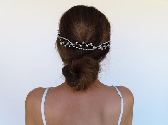 Silver Bridal Headband Wedding Hair Accessories Bridal Hair 