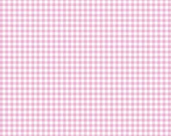 Sweet Bees Gingham Check Fabric by Susybee  SB 20268-520 Pink Cute Nursery Decor Baby Quilts  Sold by the Yard