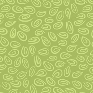 May include: A seamless pattern with a green background and a repeating design of light green swirls.