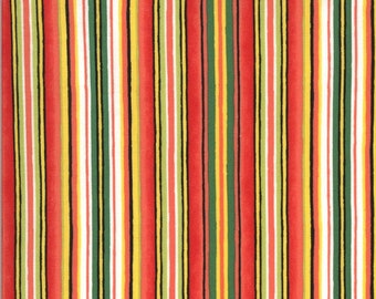 Moda Fabric Homegrown Salsa Black Red Stripe 19972-13 100% Cotton Quilting Fabric,  Quilts Table Runners Home Decor, By the Half Yd
