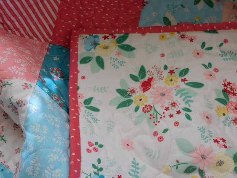 Baby Girl Quilt Singing in the Rain Sweet Umbrellas Boots Etsy