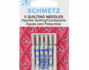 Schmetz Machine Quilting Needles  1719 Size 14/90  For Sewing Machines Not Longarm. Package 5