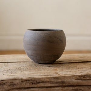 Matte Black Modern Ceramic Clay Bowl plant pot image 1