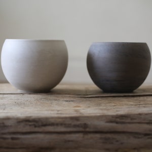 Matte Black Modern Ceramic Clay Bowl plant pot image 5